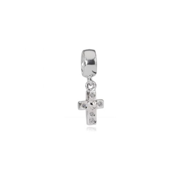 Pandora Silver Cross Pendant Charm - Picture 6 of 6